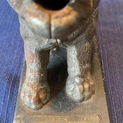 Rare Vintage Cast Bulldog Curling Iron Heater