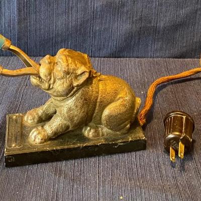 Rare Vintage Cast Bulldog Curling Iron Heater