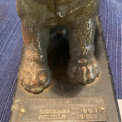 Rare Vintage Cast Bulldog Curling Iron Heater