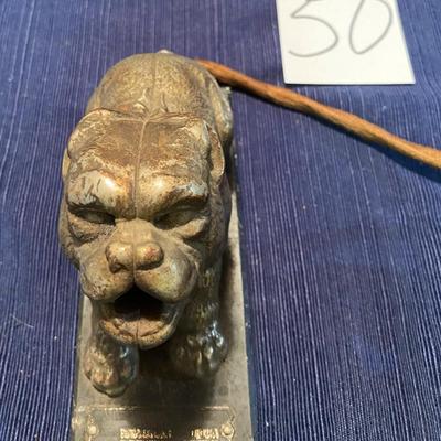 Rare Vintage Cast Bulldog Curling Iron Heater