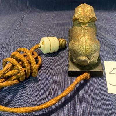 Rare Vintage Cast Bulldog Curling Iron Heater