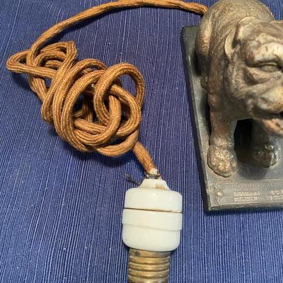 Rare Vintage Cast Bulldog Curling Iron Heater