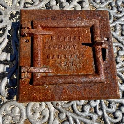 Antique Cast Iron Stove Door