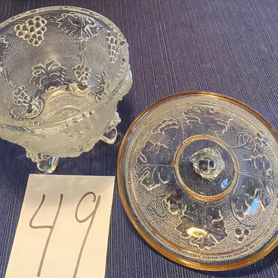 Jeanette Stippled Grape Vine Sugar Bowl