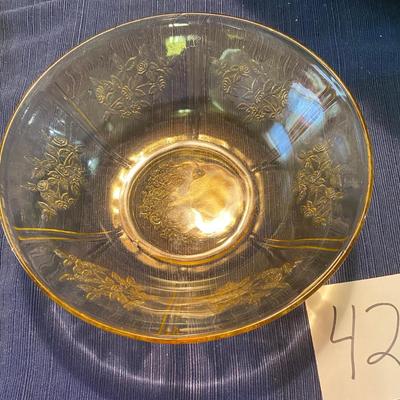 Federal Amber Rosemary 8.5â€ Bowl