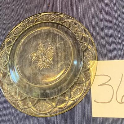 Federal Glass Rosemary Amber Salad Plate