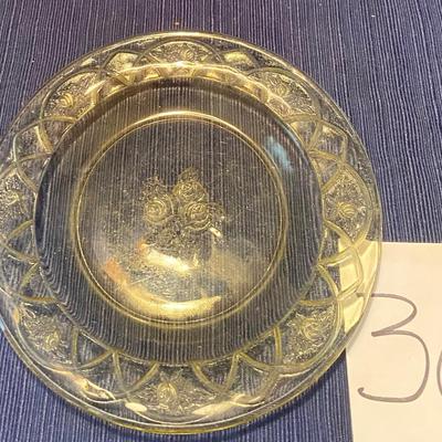 Federal Glass Rosemary Amber Salad Plate