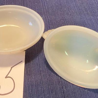 Vintage Milk Glass Hen on a Best