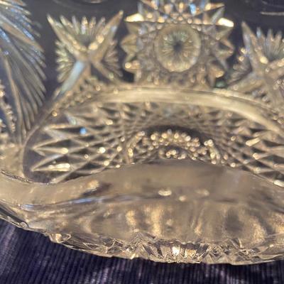 Large Star Crystal Dish and Smaller Glass Star Dish