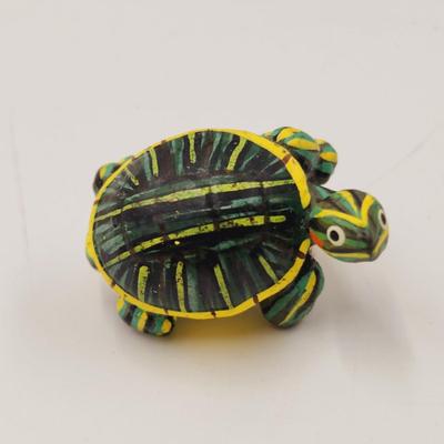 HAND PAINTED TURTLE BROOCH