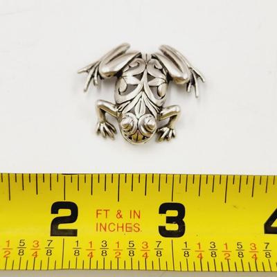VINTAGE .925 STERLING JEZLAINE FROG PIN
