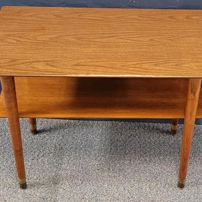 MCM 30"W x 18"D x 22"T Walnut Side Table