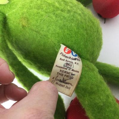 860 Vintage Sesame Street Kermit & Big Bird Stuffed Animals