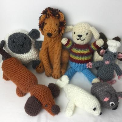 862 Vintage Crochet Animal Lot Handmade