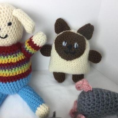 862 Vintage Crochet Animal Lot Handmade