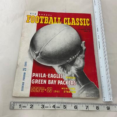 -70- SPORTS | 1945 Packers Vs Eagles Program