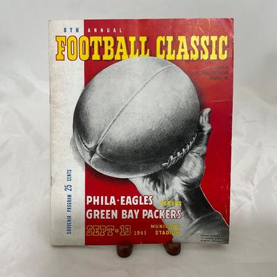 -70- SPORTS | 1945 Packers Vs Eagles Program