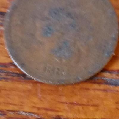 LOT 107  FOUR OLD INDIAN HEAD PENNIES