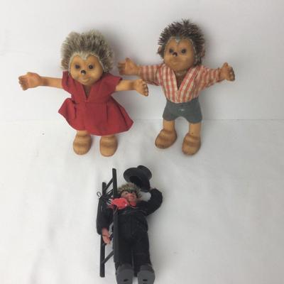 867 Antique Steiff Macki Mucki Mecki Hedgehogs