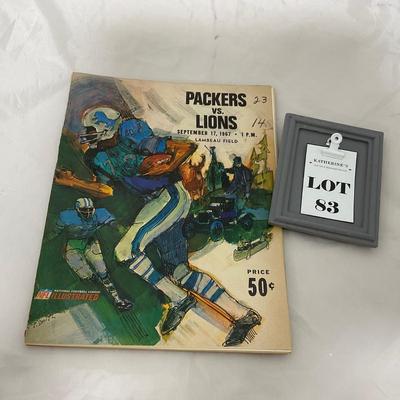 -83- SPORTS | 1967 Packers Vs Lions Program