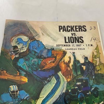 -83- SPORTS | 1967 Packers Vs Lions Program