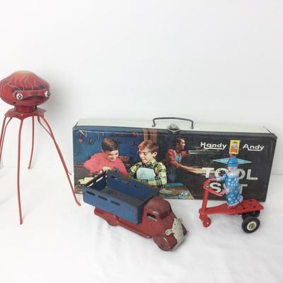 869 Vintage Tin Toy Lot Handy Andy Schylling