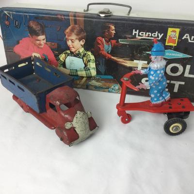 869 Vintage Tin Toy Lot Handy Andy Schylling