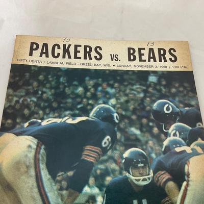 -86- SPORTS | 1968 Packers Vs The Bears Program