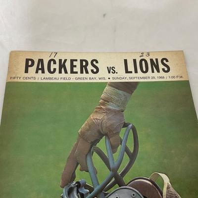 -87- SPORTS | 1968 Packers Vs Lions Program