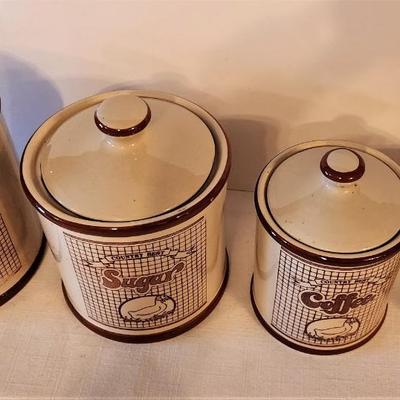 Lot #73  1970's Kitchen Canister Set
