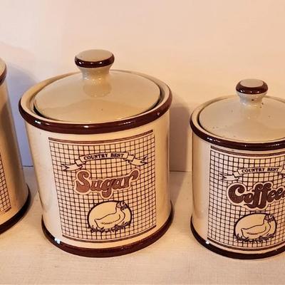 Lot #73  1970's Kitchen Canister Set