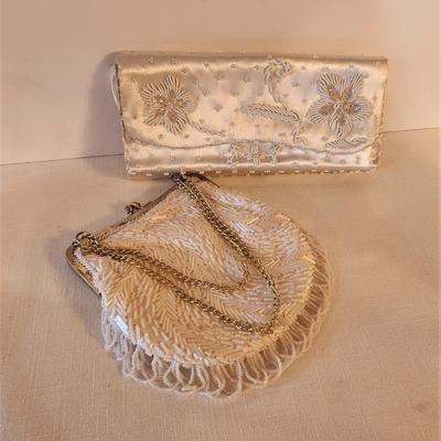 Lot #76  Lot of 2 pretty Vintage beaded Evening Bags