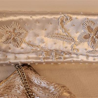Lot #76  Lot of 2 pretty Vintage beaded Evening Bags