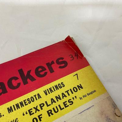 -90- SPORTS | 1962 Packers Vs Vikings Program