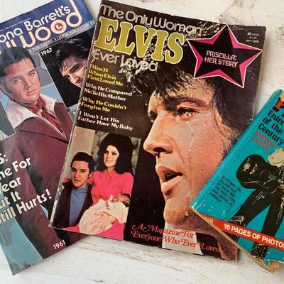 Elvis set of magazines and book 1970