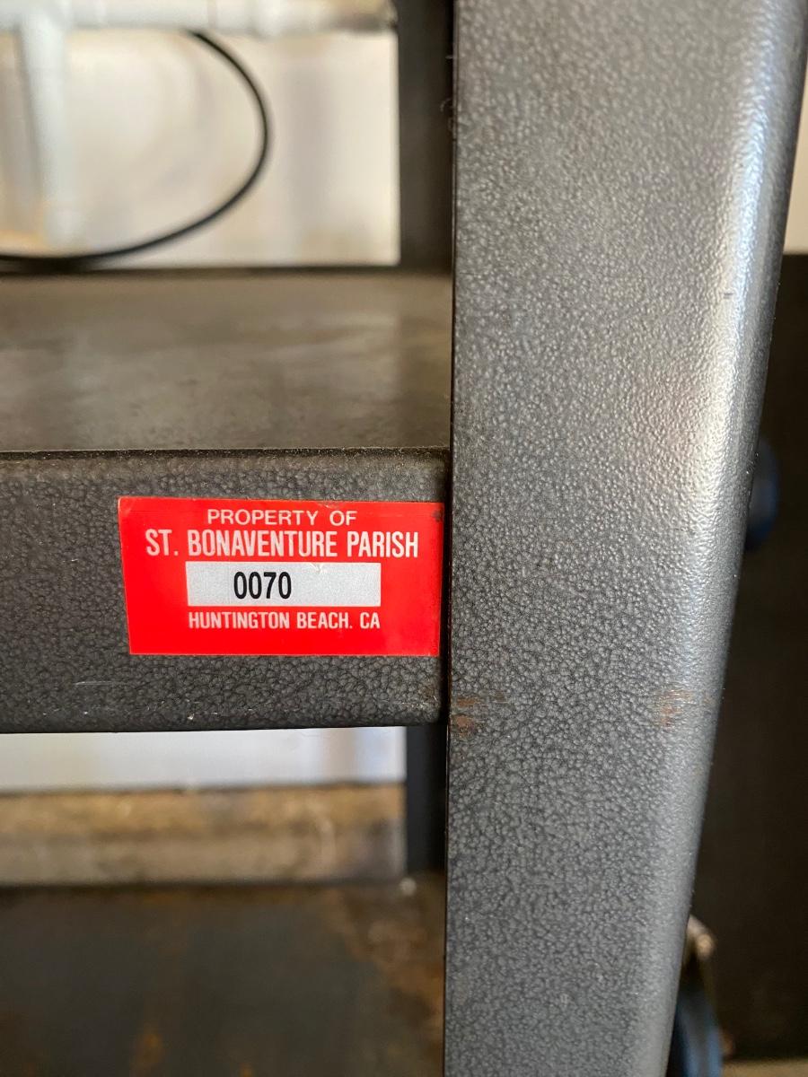 Retro Bretford Black Metal Wheeled AV Cart