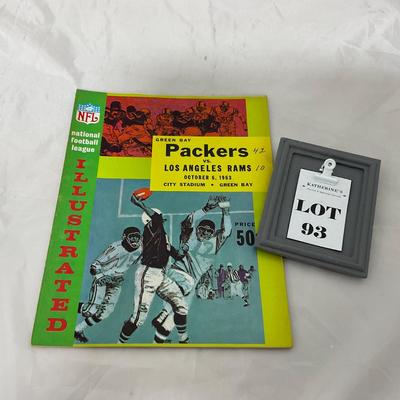-93- SPORTS | 1963 Packers Vs Los Angeles Rams Program