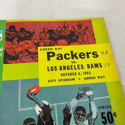-93- SPORTS | 1963 Packers Vs Los Angeles Rams Program