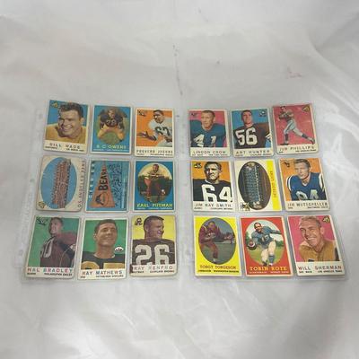 -98- SPORTS | 1950â€™s - 1960â€™s Vintage Football Cards