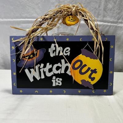 New Halloween Door IN/OUT Sign Decoration