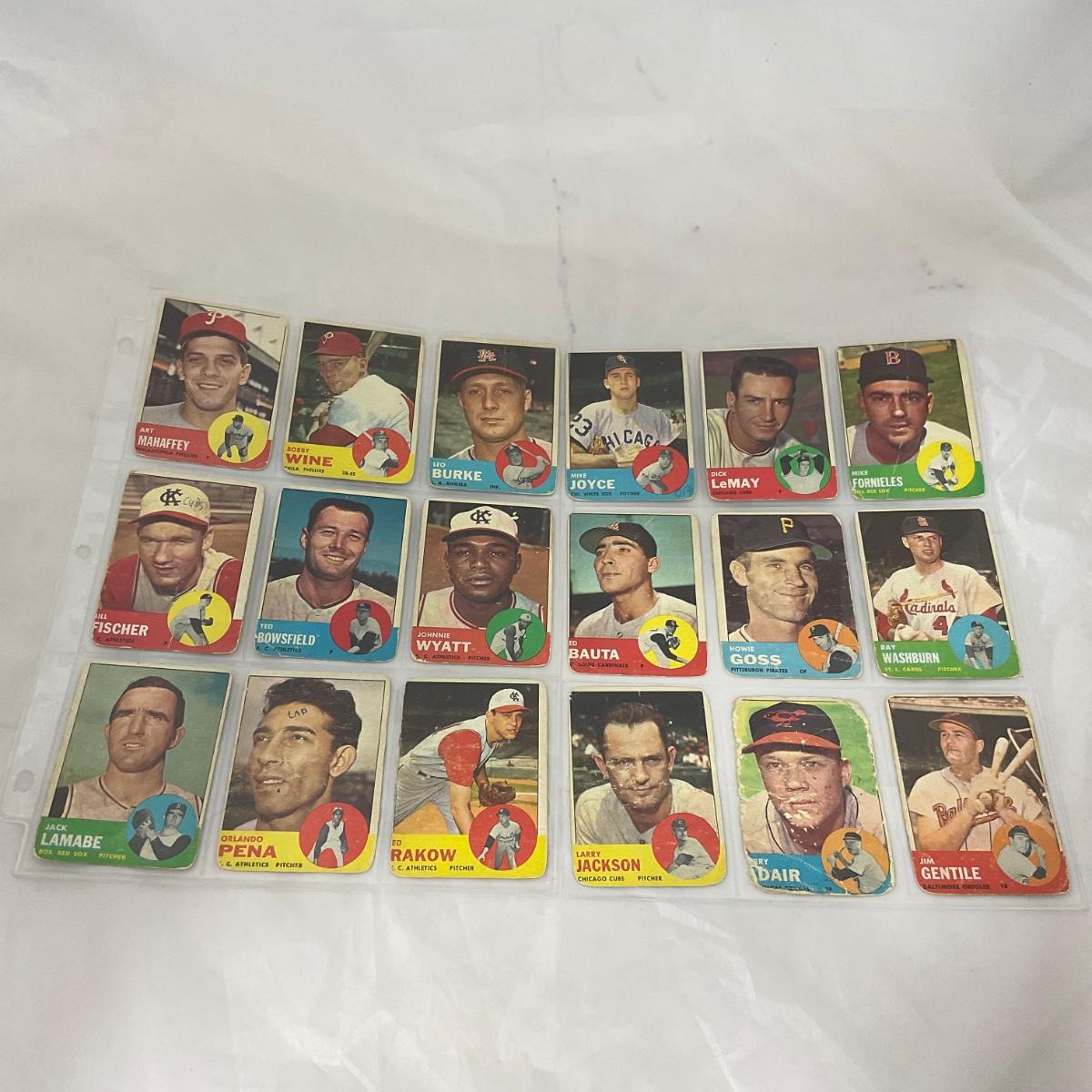 thumbnail image 2 of 1963 Topps Baseball Card Singles (#270-576) - Pick Your Card To Complete Your Set 2 of 6