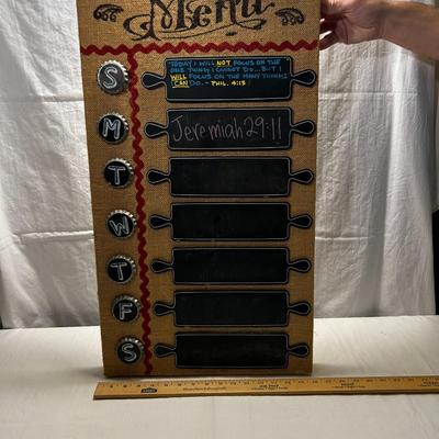 Weekly Menu Wall Decor