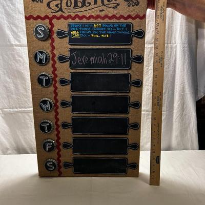 Weekly Menu Wall Decor