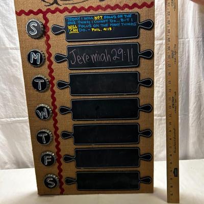Weekly Menu Wall Decor