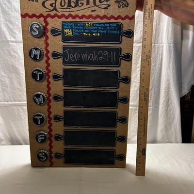 Weekly Menu Wall Decor