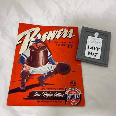 -107- SPORTS | 1940â€™s Milwaukee Brewers Minor League Program