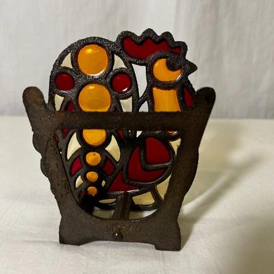Stained Glass Chicken Napkin Holder