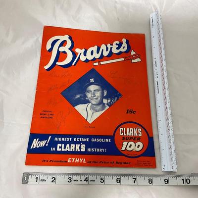 -109- SPORTS | 1953 Milwaukee Braves Program | Joe Adcock Cover