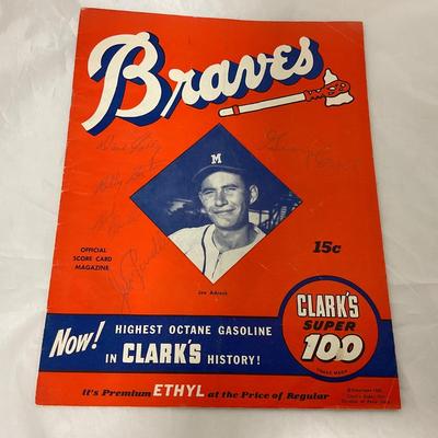 -109- SPORTS | 1953 Milwaukee Braves Program | Joe Adcock Cover