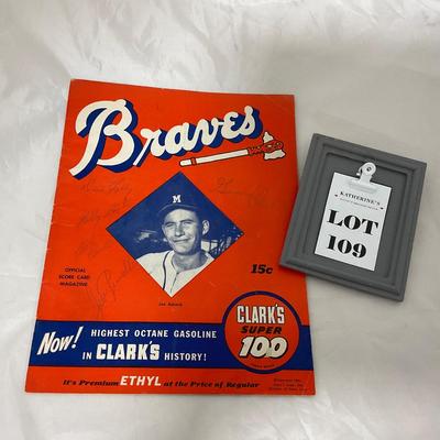 -109- SPORTS | 1953 Milwaukee Braves Program | Joe Adcock Cover